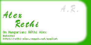 alex rethi business card