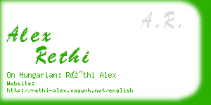 alex rethi business card